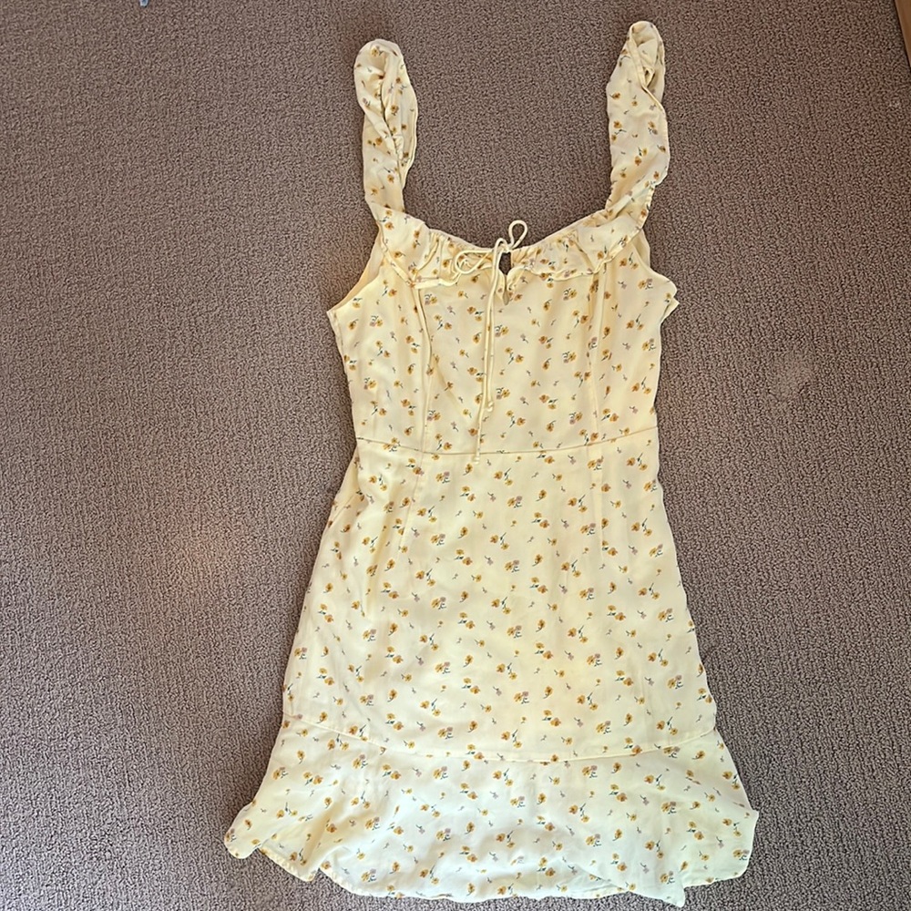 American Eagle yellow floral sundress